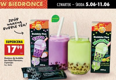 Zestaw bubble tea matcha Asia flavours promocja