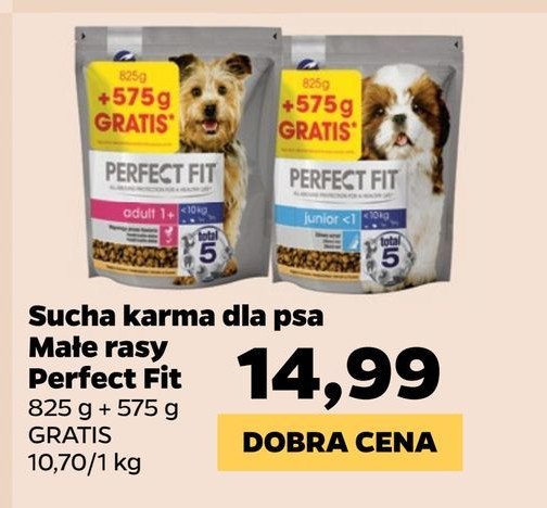 Karma dla psa junior <10 kg bogata w kurczaka Perfect fit promocja