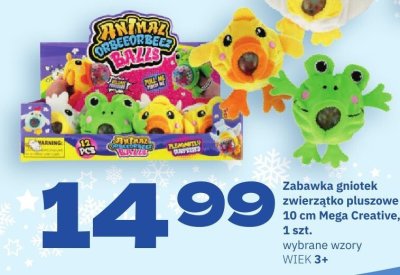 Zabawka gniotek zwierzątka pluszowe 10 cm Mega Creative promocja w Twój Market