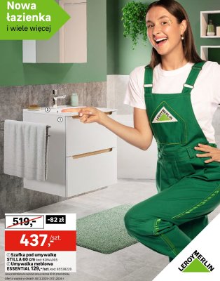 Szafka pod umywalkę STILLA 60 cm promocja w Leroy Merlin