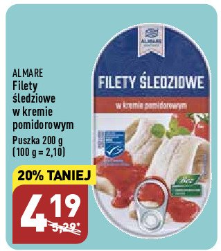 Filety śledziowe w kremie pomidorowym Almare seafood promocja