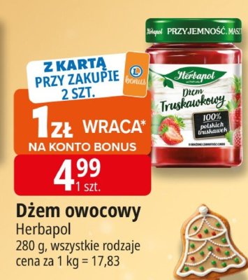 Dżem owocowy Herbapol promocja w Leclerc