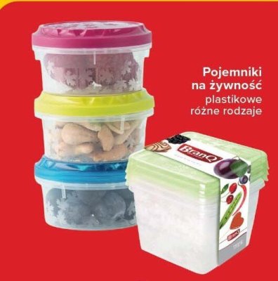 Pojemniki na żywność plastikowe różne rodzaje promocja w Carrefour