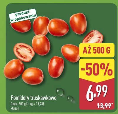 Pomidory truskawkowe Aldi promocja w Aldi