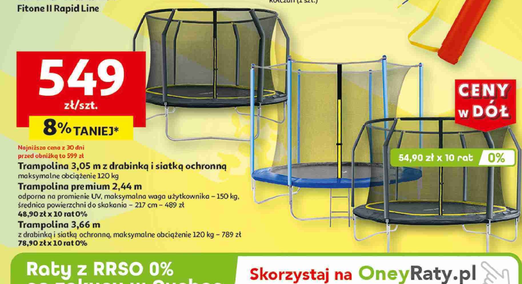 Trampolina premium 艣r. 2.44 m promocja