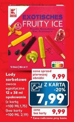 Lody fruity ice K-classic promocja