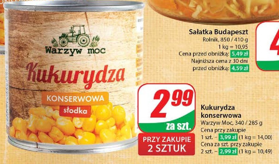 Kukurydza konserwowa Warzyw moc promocja