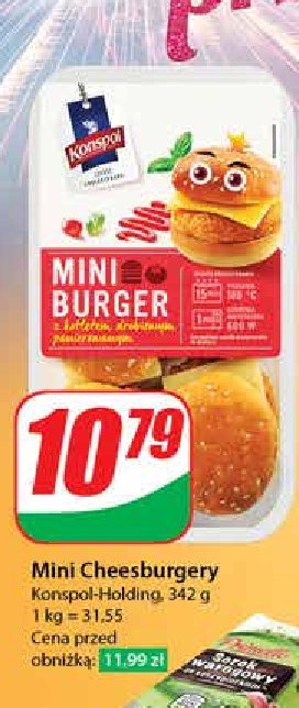 Mini cheeseburgery Konspol promocja