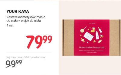 Zestaw kosmetyków: masło do ciała + olejek do ciała YOUR KAYA promocja w Rossmann
