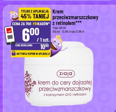 Krem przeciwzmarszczkowy z retinolem Ziaja promocja w POLOmarket