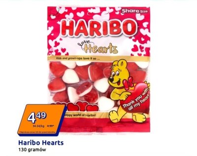 Żelki serduszka z pianką, 130 cm promocja w Action