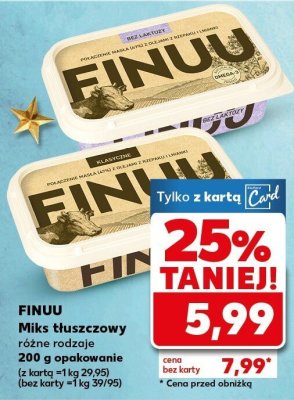 Mix tłuszczowy różne rodzaje FINUU promocja w Kaufland