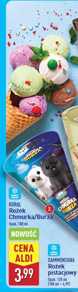 Rożek chmurka burza Koral promocja w Aldi