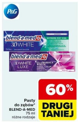 Pasta do zębów BLEND-A-MED 3D WHITE promocja w Carrefour