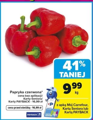 Papryka czerwona promocja w Carrefour Market