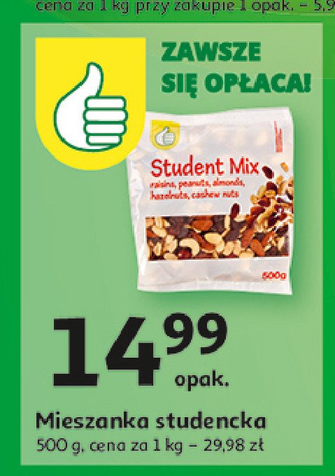 Mieszanka studencka Podniesiony kciuk promocja