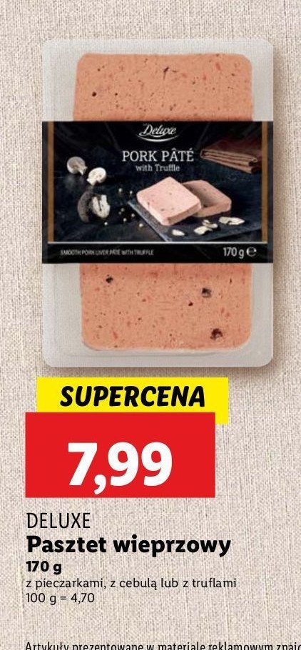 Pasztet z grzybami Deluxe promocja w Lidl