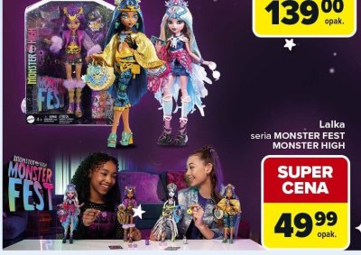 Lalka seria Monster Fest Monster High promocja w Carrefour