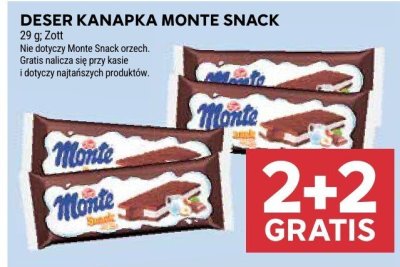 Deser Kanapka Monte Snack Zott promocja w Stokrotka