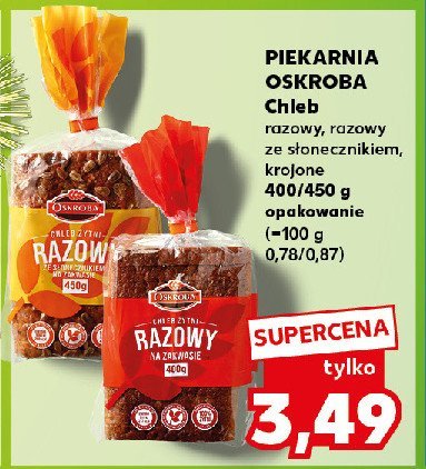 Chleb razowy ze słonecznikiem Oskroba promocja