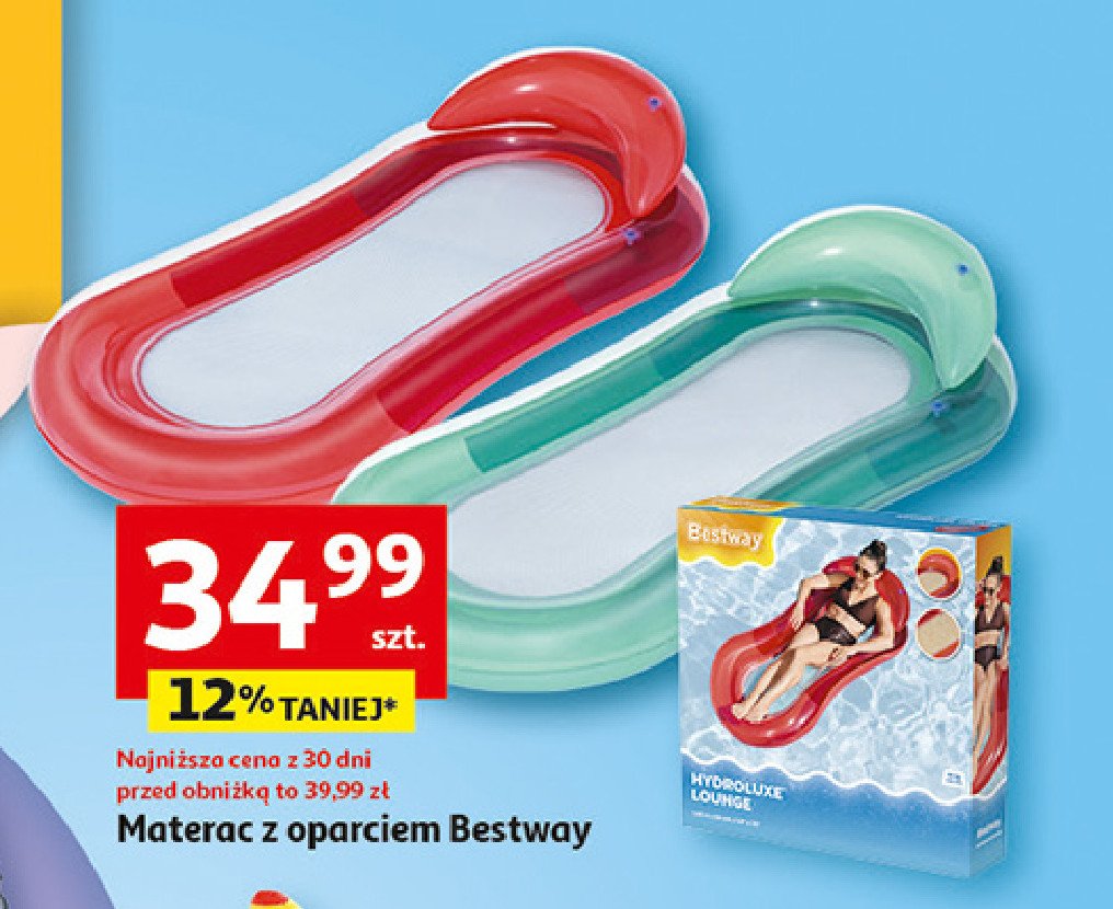 Materac z oparciem wym. 157 x 89 cm Bestway promocja w Auchan