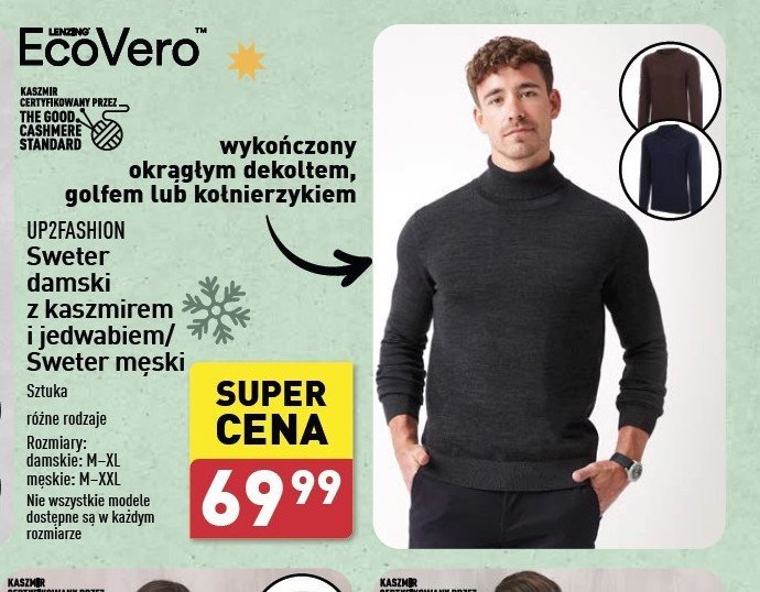 Sweter damski z jedwabiem i kaszmirem m-xl Up2fashion promocja