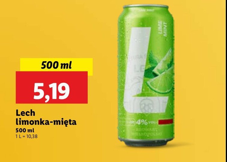 Piwo Lech lime mint promocja