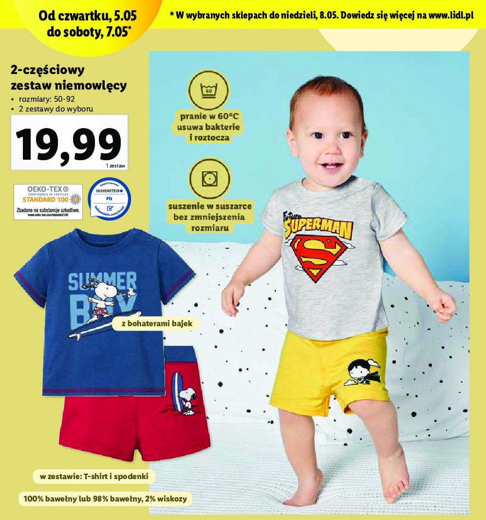 Zestaw niemowlęcy koszulka + spodenki promocje