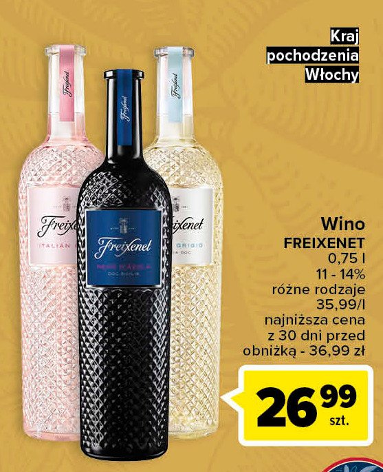 Wino Freixenet pinot grigio dry promocja