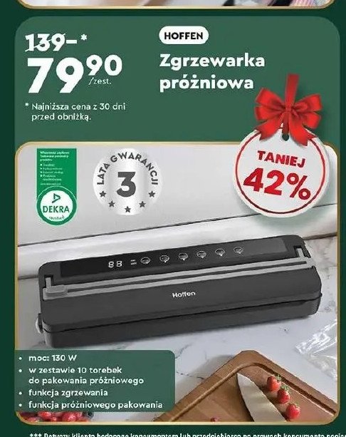 Zgrzewarka próżniowa Hoffen promocja w Biedronka