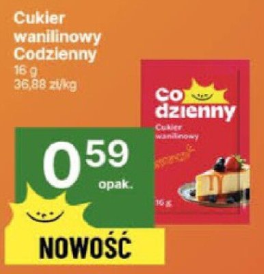 Cukier waniliowy Codzienny 16g promocja w Delikatesy Centrum