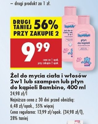 Żel do mycia ciała i włosów 2w1 Bambino promocja
