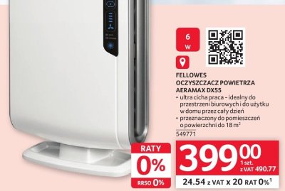 Oczyszczacz powietrza FELLOWES OCZYSZCZACZ POWIETRZA AERAMAX DX55 promocja w Selgros
