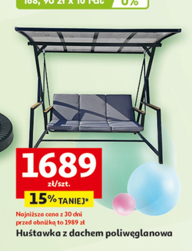 Huśtawka z dachem poliwęglanowa promocja