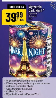 Fajerwerki Wyrzutnia Dark Night Super Power 10 strzałów 1 szt. promocja w POLOmarket