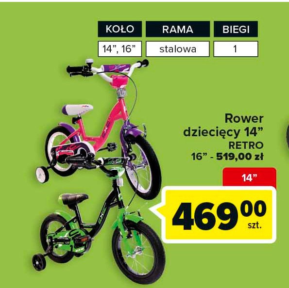 Rowerek dzieci臋cy fxc retro 14 Midex promocja