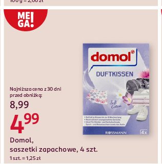 Saszetka do szafy soft cotton Domol promocja w Rossmann