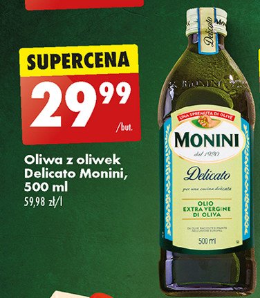 Oliwa z oliwek extra vergine delicato Monini promocja