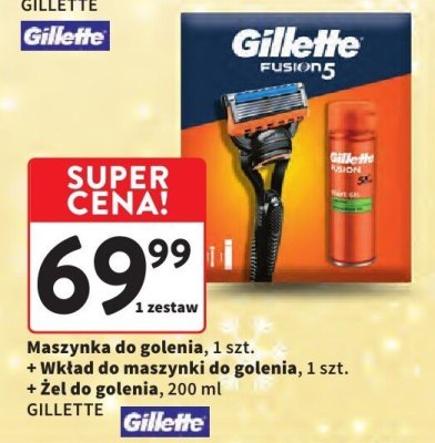 Maszynka do golenia GILLETTE + Wkład do maszynki do golenia + Żel do golenia promocja w Intermarche