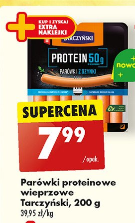 Parówki z kurczaka Tarczyński protein promocja w Biedronka