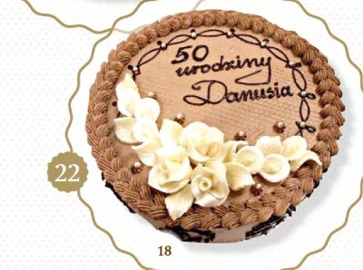Tort urodzinowy "50 urodziny Danusia" promocja w TOPAZ