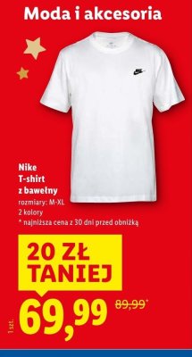 T-shirt z bawełny Nike promocja w Lidl