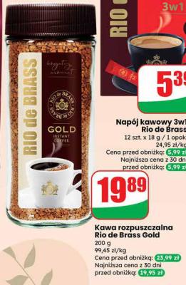 Kawa rozpuszczalna Rio de Brass Gold promocja w Dino