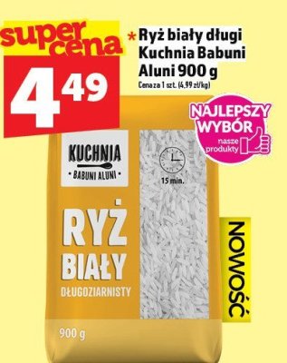 Ryż biały długi Kuchnia Babuni Aluni 900 g promocja w TOPAZ