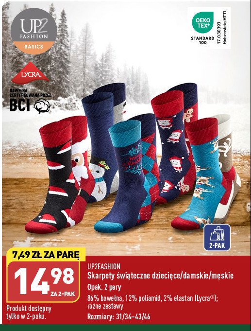 Skarpety zimowe 43-46 Up2fashion promocja