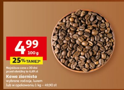 Kawa ziarnista luzem promocja w Auchan
