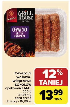 Cevapcici w stylu kaukaskim Sokołów grill house promocja w Carrefour Market