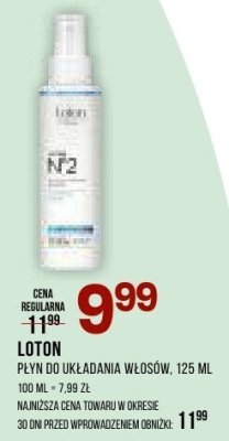 Loton płyn do układania włosów 125 ml promocja w Drogerie Natura