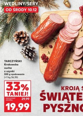 Kiełbasa Krakowska sucha z szynki 550 g promocja w Kaufland