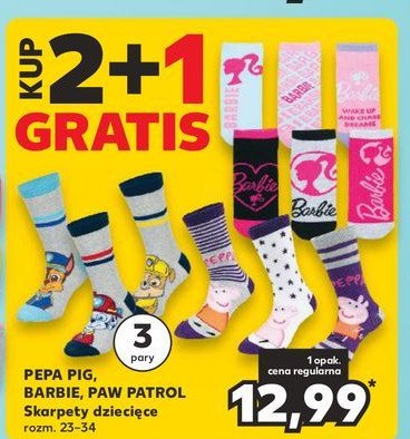 Skarpetki dziecięce świnka peppa 23-34 promocja